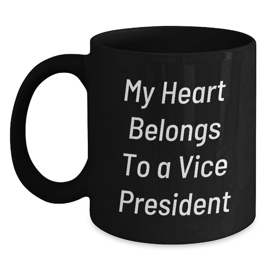 Funny Black Coffee Mug Gifts for Vice President, Unique Christmas Unique Gifts from Men to Vice President - Main