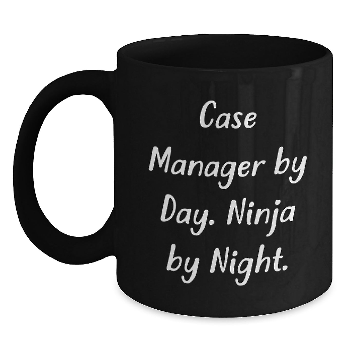 Funny Gift for Case Manager, Unique Case Manager Christmas Unique Gifts, Black Coffee Mug for Men Case Manager - Main