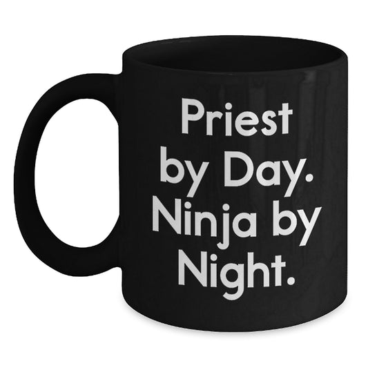 Funny Priest Gifts from Men, Christmas Unique Priest Mugs for Priest By Day. Ninja By Night. - Main