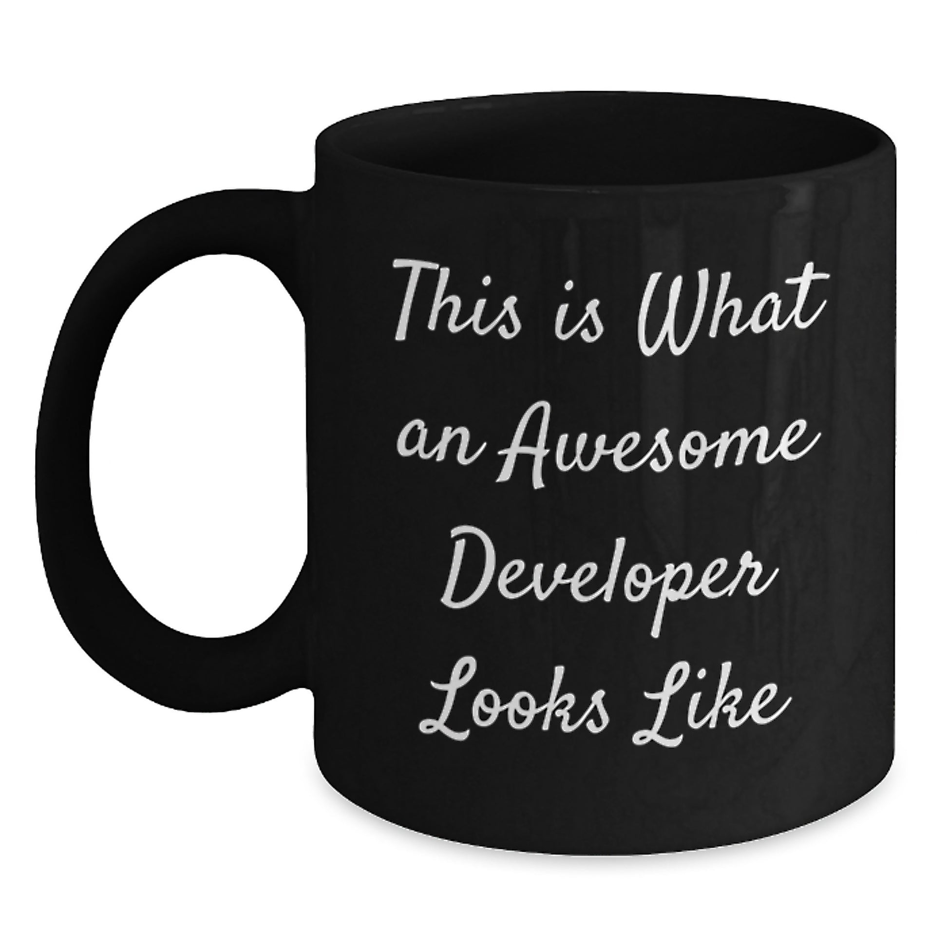 Developer Black Coffee Mug, Funny Gift for Developer Friends, Unique Christmas Unique Gifts from Friends for Developer - Main