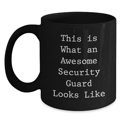 Funny Security Guard Gifts for Christmas, Black Coffee Mugs from Friends, Security Guard Lover's Unique Christmas Unique Gifts - Main