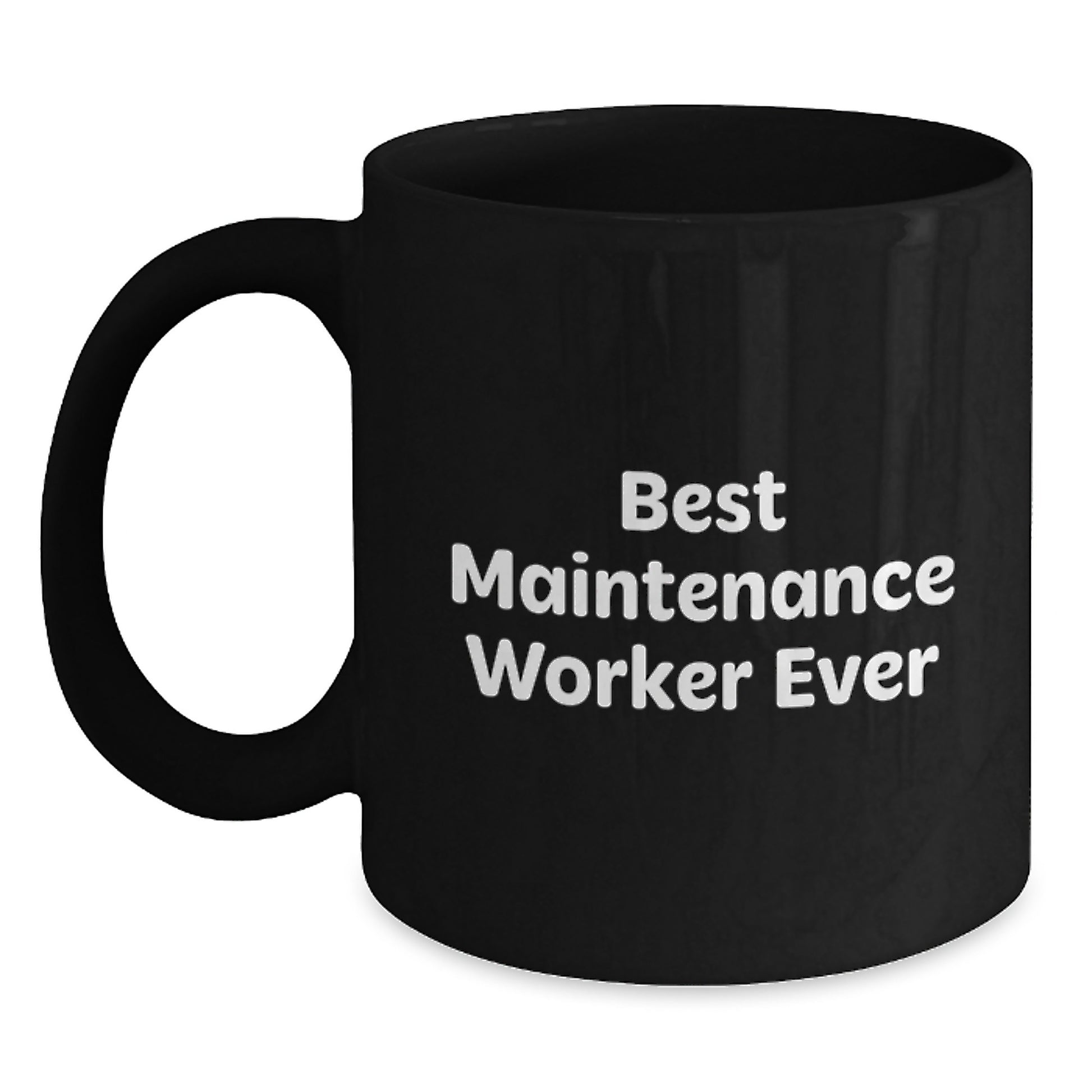 Funny Maintenance Worker Gifts for Men, Black Coffee Mug, Best Maintenance Worker Ever, Gifts from Friends, Christmas Unique Gift - Main