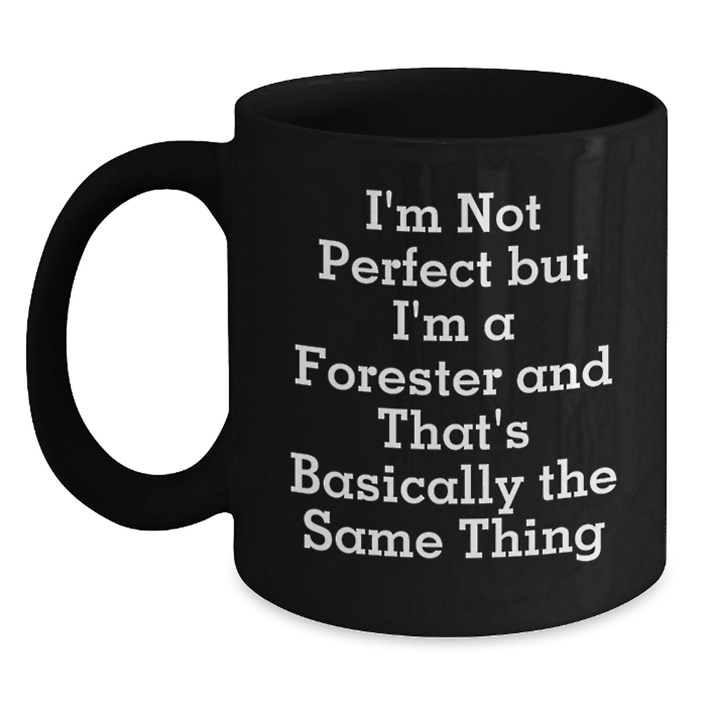 Funny Forester Gifts for Christmas, Unique Black Coffee Mug from Friends, Perfect for Forester Enthusiasts and Coffee Lovers - Main