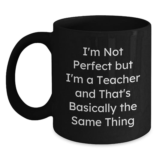Funny Teacher Gifts for Men from Friends, Black Coffee Mugs with Inspirational Quote, Perfect for Christmas Unique Gifts - Main