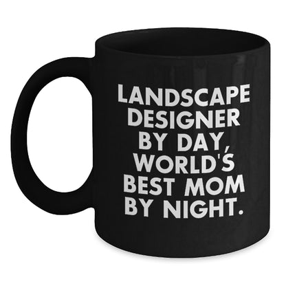Funny Landscape Designer Gifts from Friends and Family - World's Best Mom Mug, Black Coffee for Landscape Designer - Main