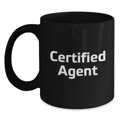 Funny Agent Gifts for Men, Women, Friends from Agent - Inspirational Quote on Black Coffee Mug, 11oz or 15oz, Microwave and Dishwasher Safe - Main