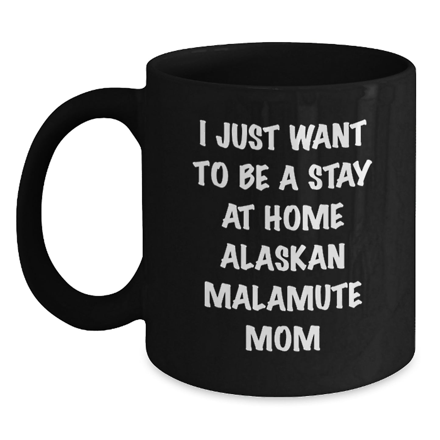 Funny Alaskan Malamute Dog Mom Black Coffee Mug Gifts for Alaskan Malamute Dog Owners from Friends - Main