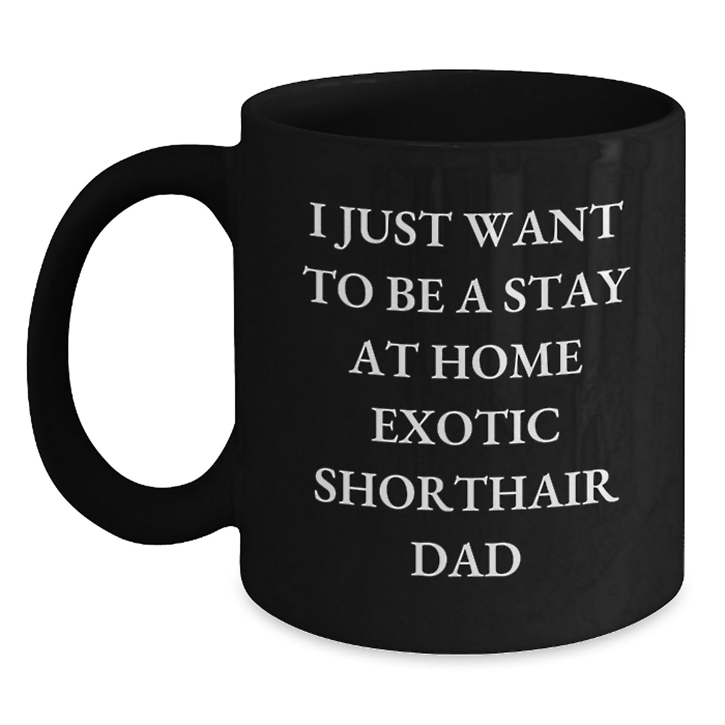 Exotic Shorthair Cat Lover Gifts from Dad for Christmas Unique Mugs Funny Quote 'I Just Want To Be A Stay At Home Exotic Shorthair Dad' - Main