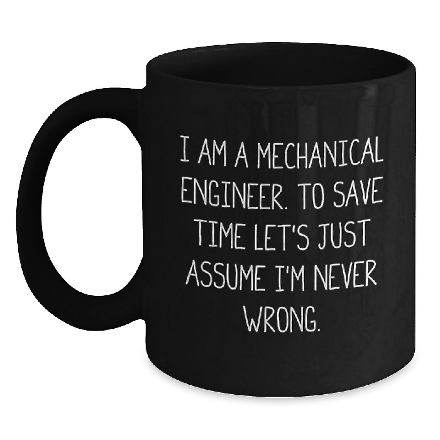 Funny Mechanical Engineer Black Coffee Mug Gifts from Coworkers for Mechanical Engineers on Christmas - Main