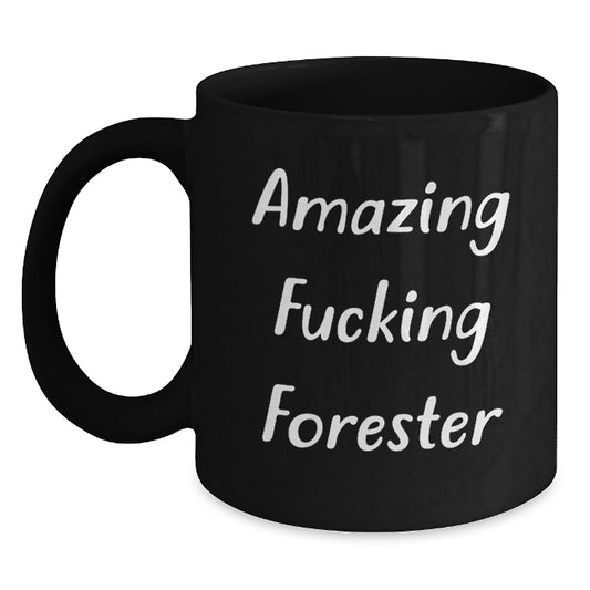 Funny Forester Gifts for Men, Black Coffee Mug Perfect for Forester Fans, Christmas Unique Gifts from Friends - Main