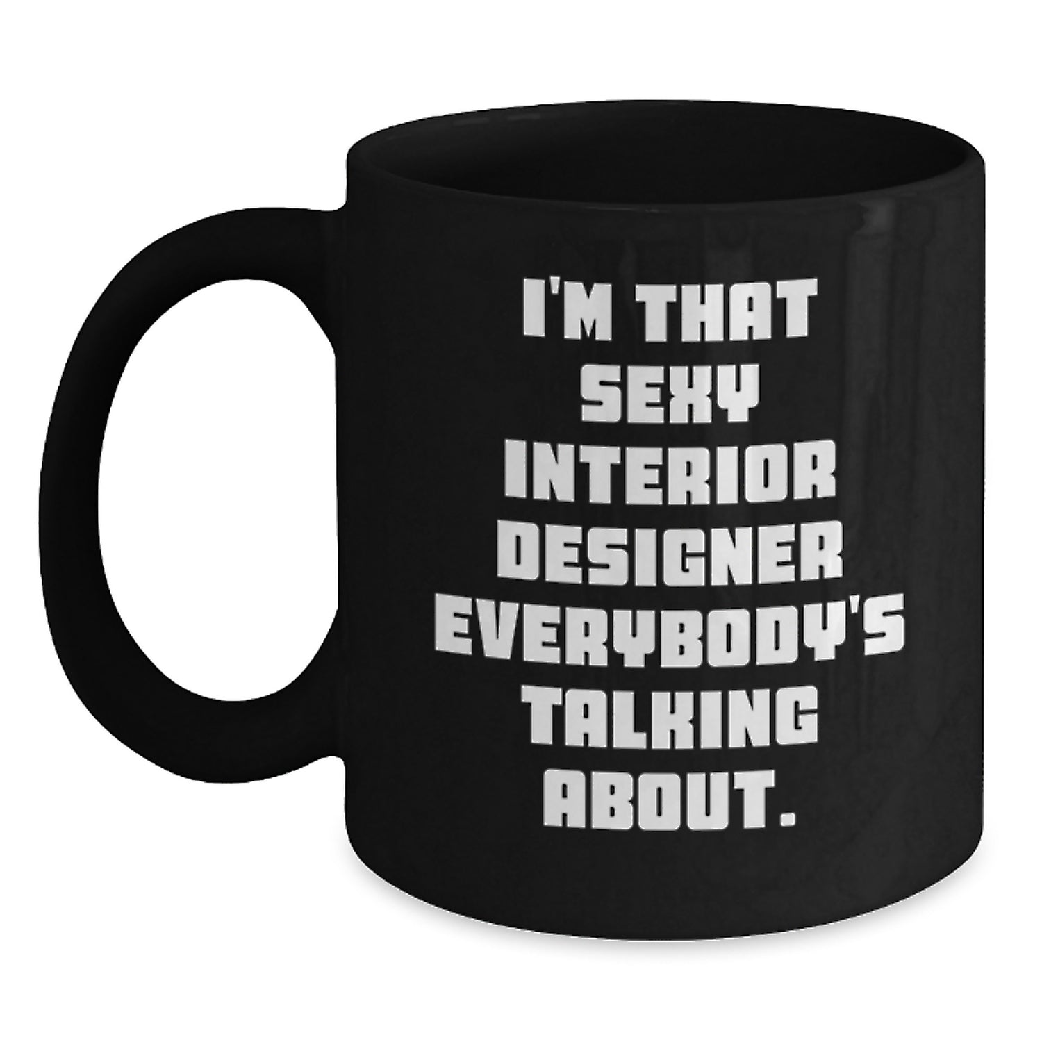 Funny Interior Designer Black Coffee Mug Gifts for Interior Designer Friends from Family Christmas Unique Presents - Main