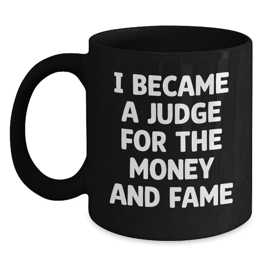 Funny Judge Gifts, Black Coffee Mug for Christmas Unique Presents, Gifts from Friends for Judge - Main