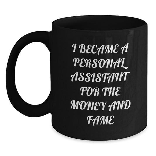 Funny Personal Assistant Gifts for Christmas Unique Mugs from Friends for Men Women Coworkers Family with Black Coffee Mug - Main