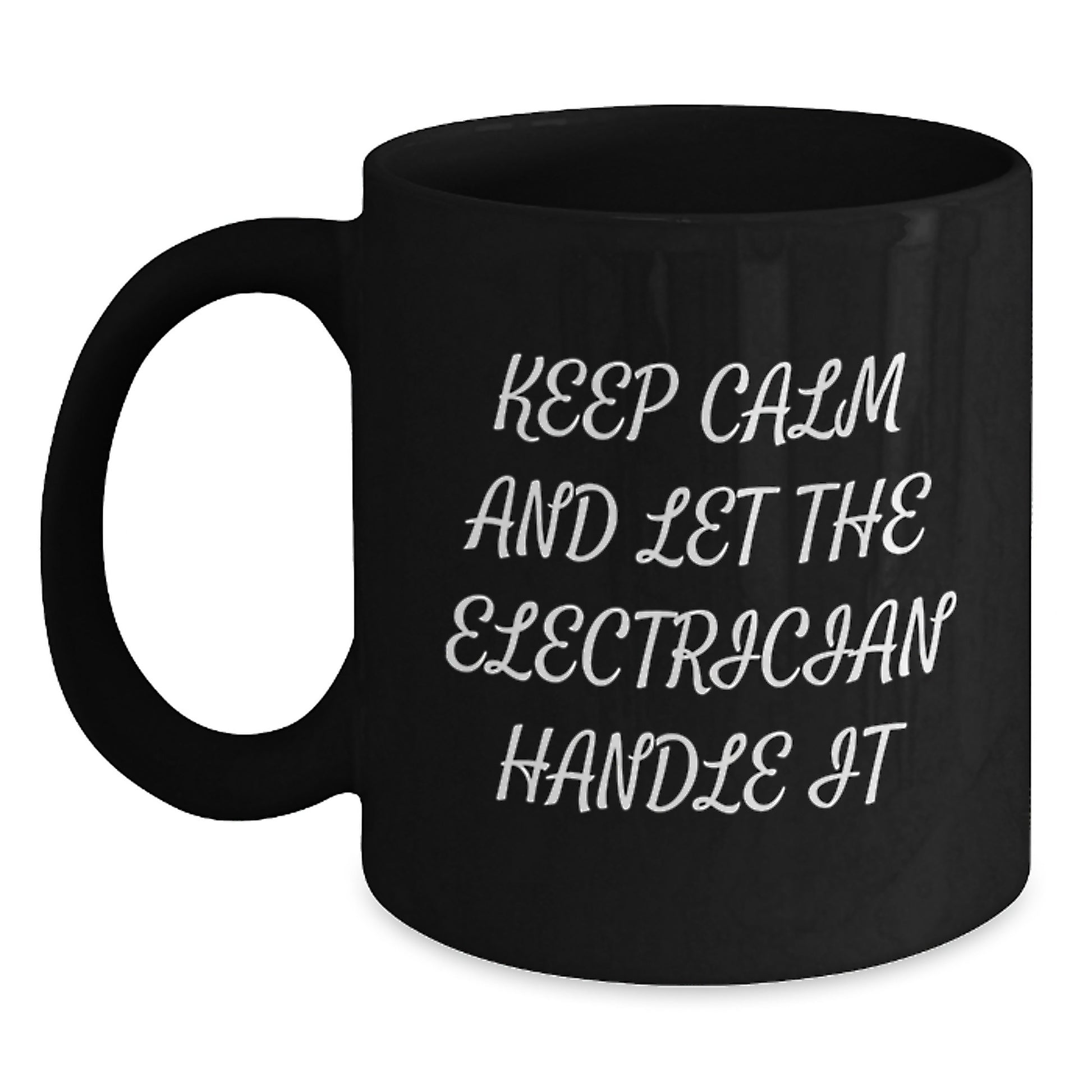 Funny Electrician Christmas Unique Gifts for Men Women Friends Coworkers Family from Gifts to Electrician Black Coffee Mug - Main