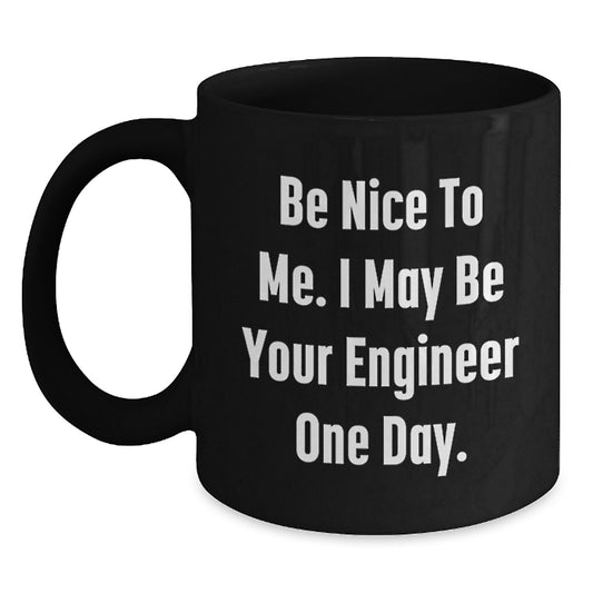 Funny Engineer Black Coffee Mug for Engineer Gifts from Friends and Family - Christmas Unique Presents - Main