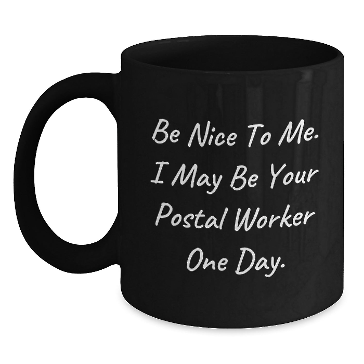 Funny Black Coffee Mugs for Postal Workers Gifts from Friends, Coworkers, or Family for Christmas Unique Presents - Main