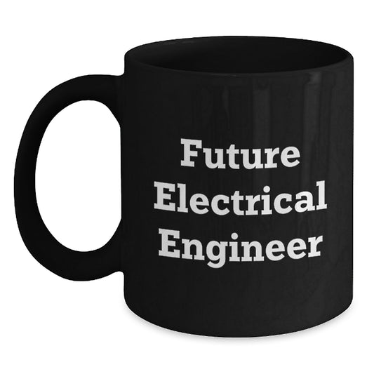 Funny Gifts for Future Electrical Engineer, Black Coffee Mug, Inspirational Quote 'You're a Spark of genius' Christmas Unique Gifts from Friends to Family - Main
