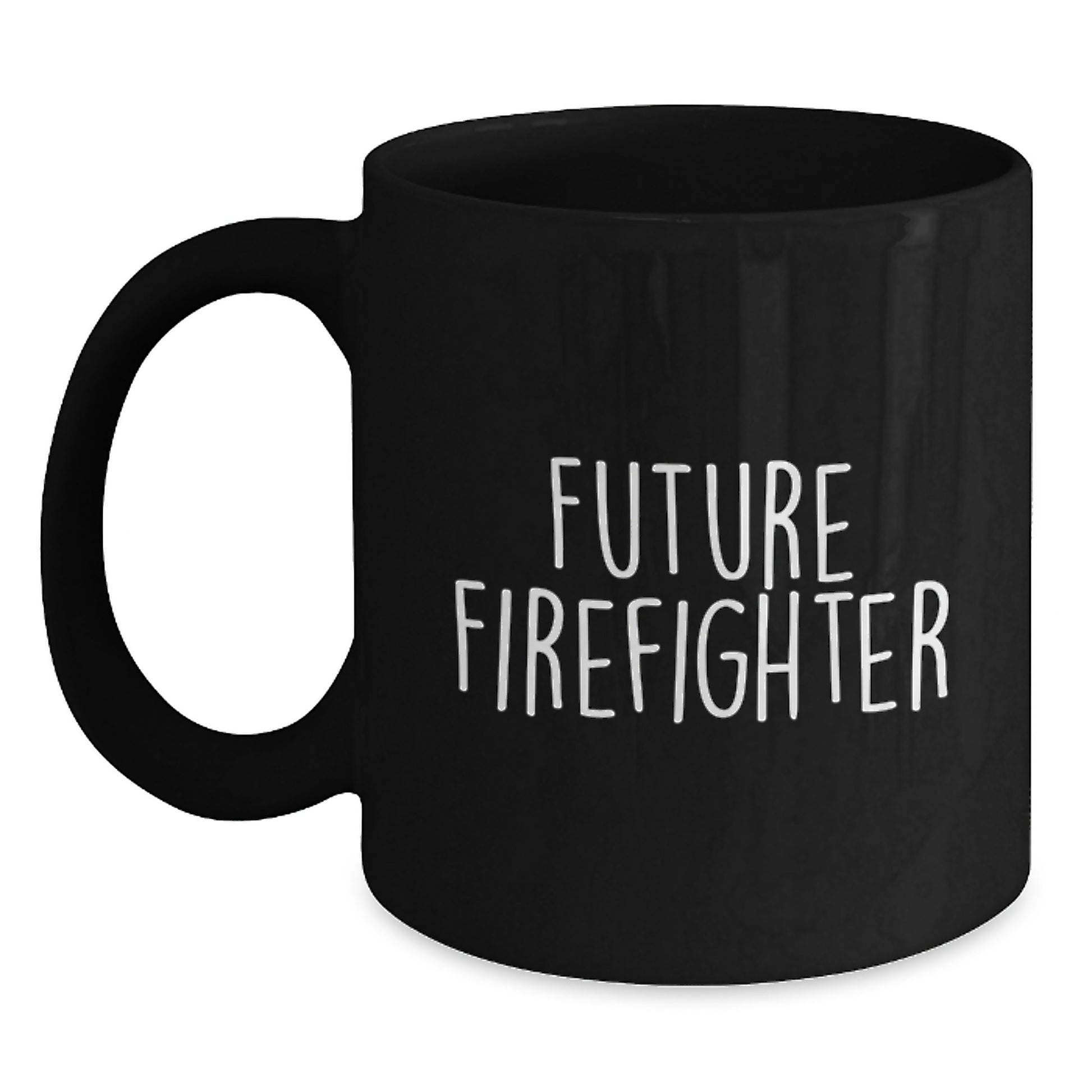 Funny Future Firefighter Gifts for Men from Family - Black Coffee Mug - Main