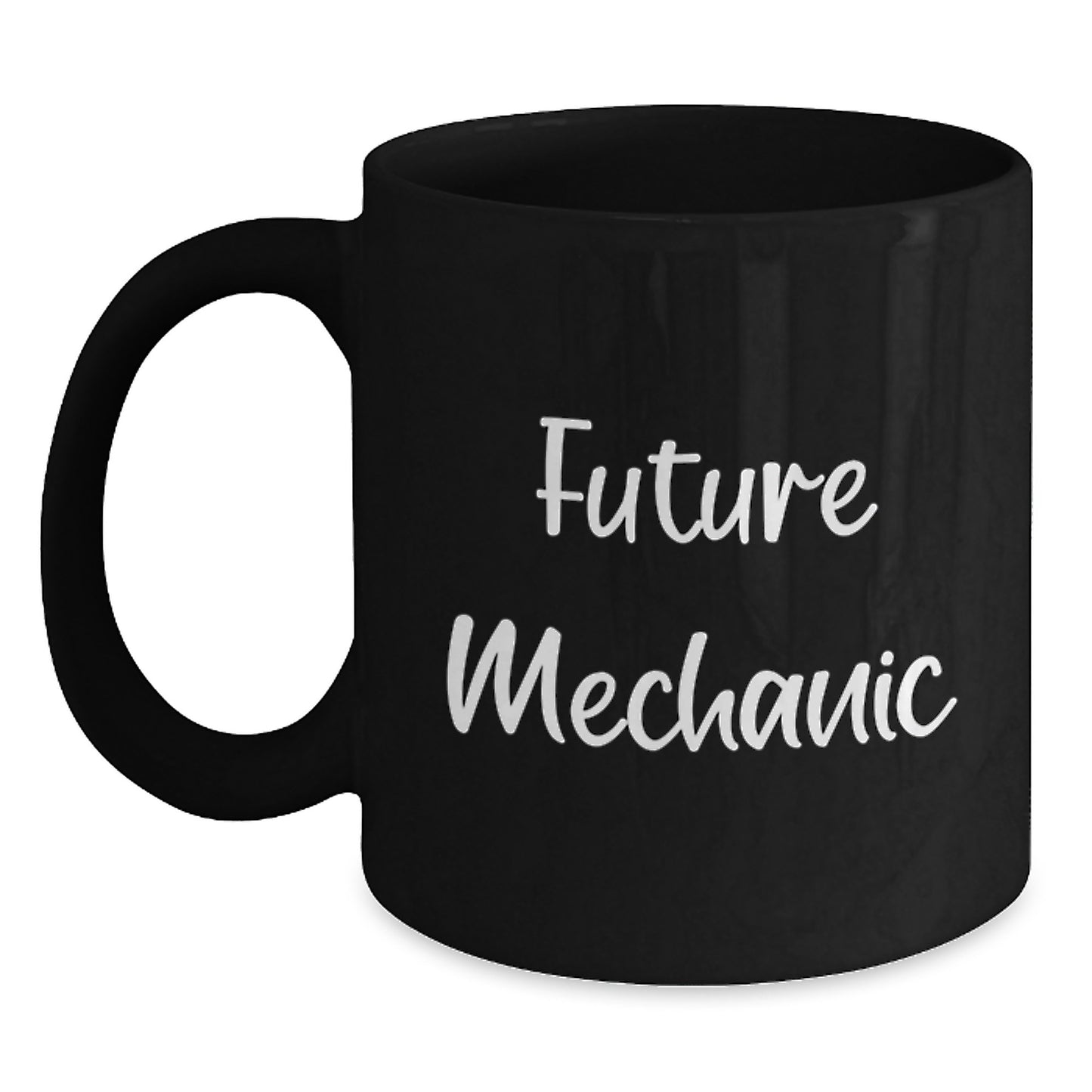 Funny Future Mechanic Black Coffee Mugs, Gifts for Mechanic Friends, Christmas Unique Presents, 'Future Mechanic' Quote, Black Coffee Mug, Mechanic Gifts - Main