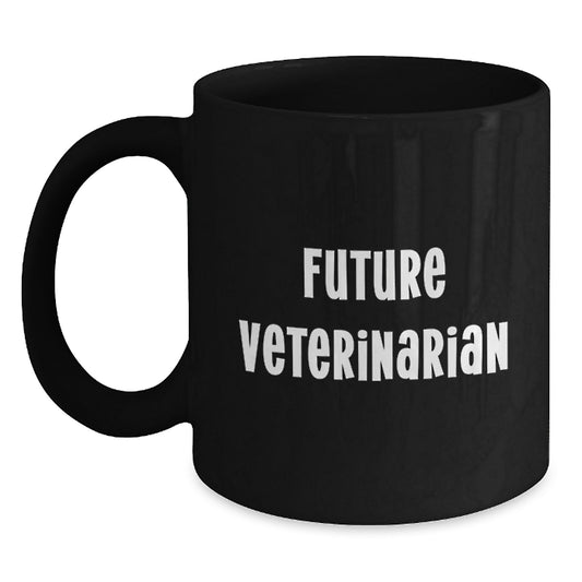 Funny Quote Gifts for Veterinarians from Friends, Black Coffee Mug, Perfect for Christmas Unique Gifts for Men - Main