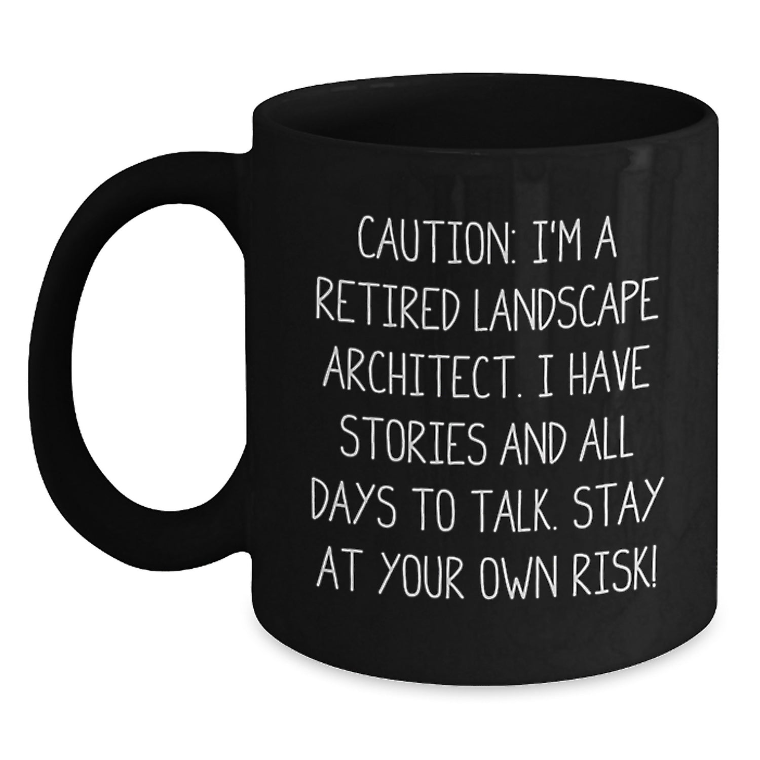 Funny Landscape Architect Gifts for Men, Unique Black Coffee Mug with Warning Quote for Coworkers, Christmas Unique Gifts from Friends and Family - Main