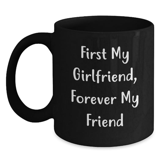 Funny Sweetheart Gifts from Men, Black Coffee Mug for Her, First My Sweetheart, Forever My Friend Christmas Unique - Main