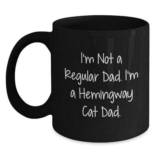 Hemingway Cat Dad Gifts, Funny Quote Black Coffee Mug, Birthday Unique Gifts from Friends, Gifts for Men - Main