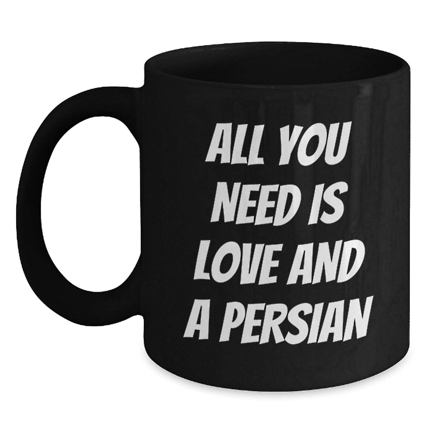 Funny Gifts from Men to Women Who Love Persian Cats, Black Coffee Mug for Christmas Unique Gifts - Main