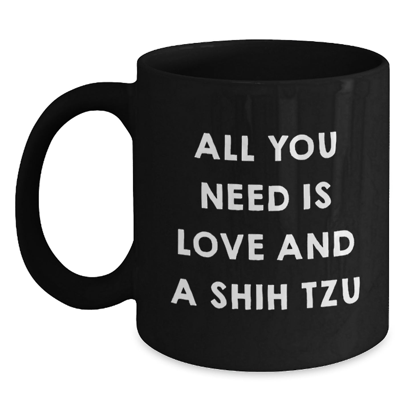 Funny Shih Tzu Dog Lover Gift Gifts from Friends for Christmas Unique Shih Tzu Dog Black Coffee Mug - Main