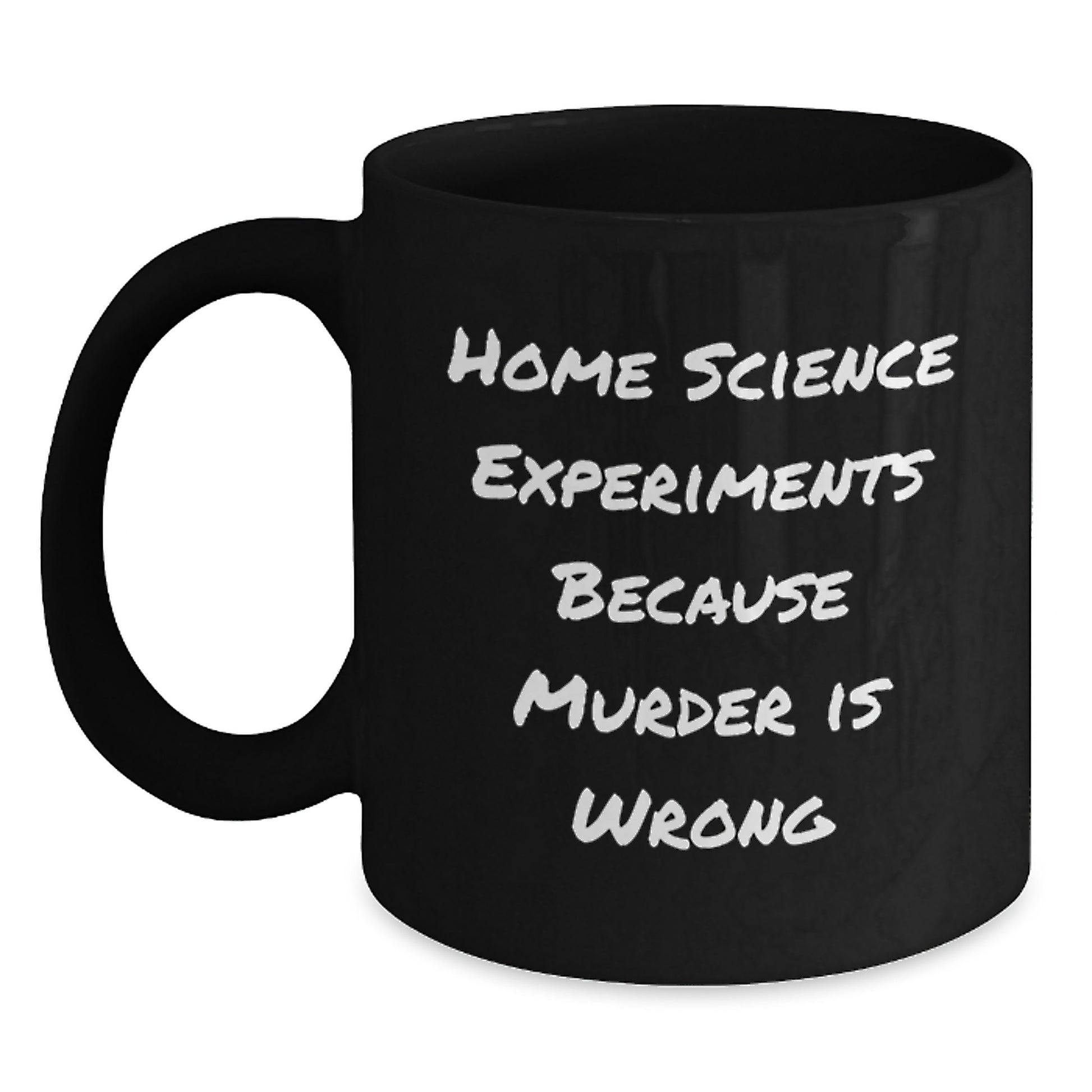Funny Home Science Experiments Gifts from Friends Christmas Unique Mugs for Home Science Experiments Enthusiasts, Black Coffee Mug with a Twist - Main
