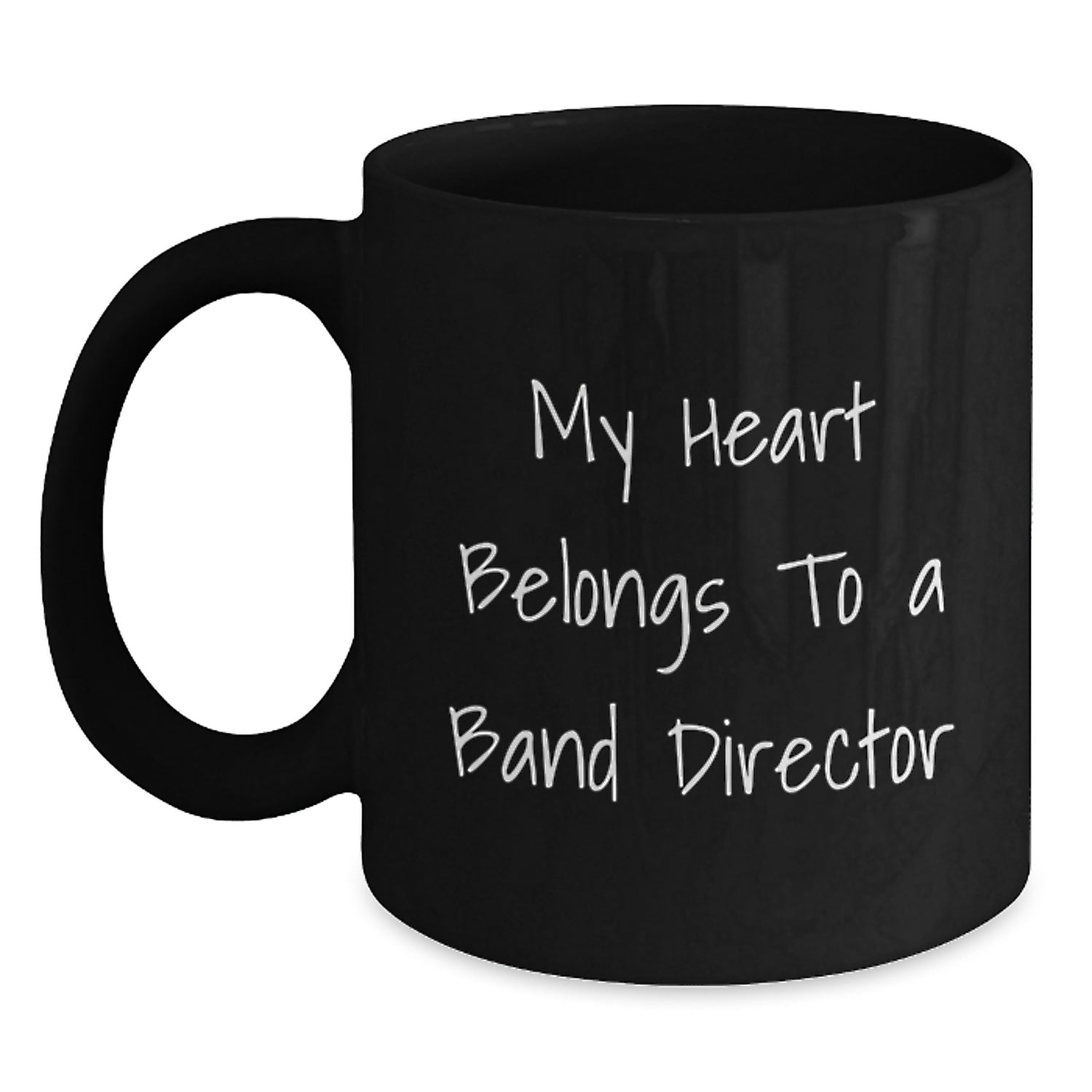 Funny Band Director Gifts from Men to Band Director, Black Coffee Mug for Birthday - Main