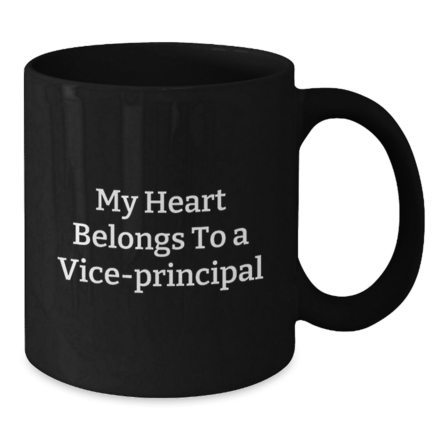 Funny Vice-principal Gifts, Black Coffee Mug, My Heart Belongs To A Vice-principal, Ideal Gift for Vice-principal from Friends, Christmas Unique - Additional