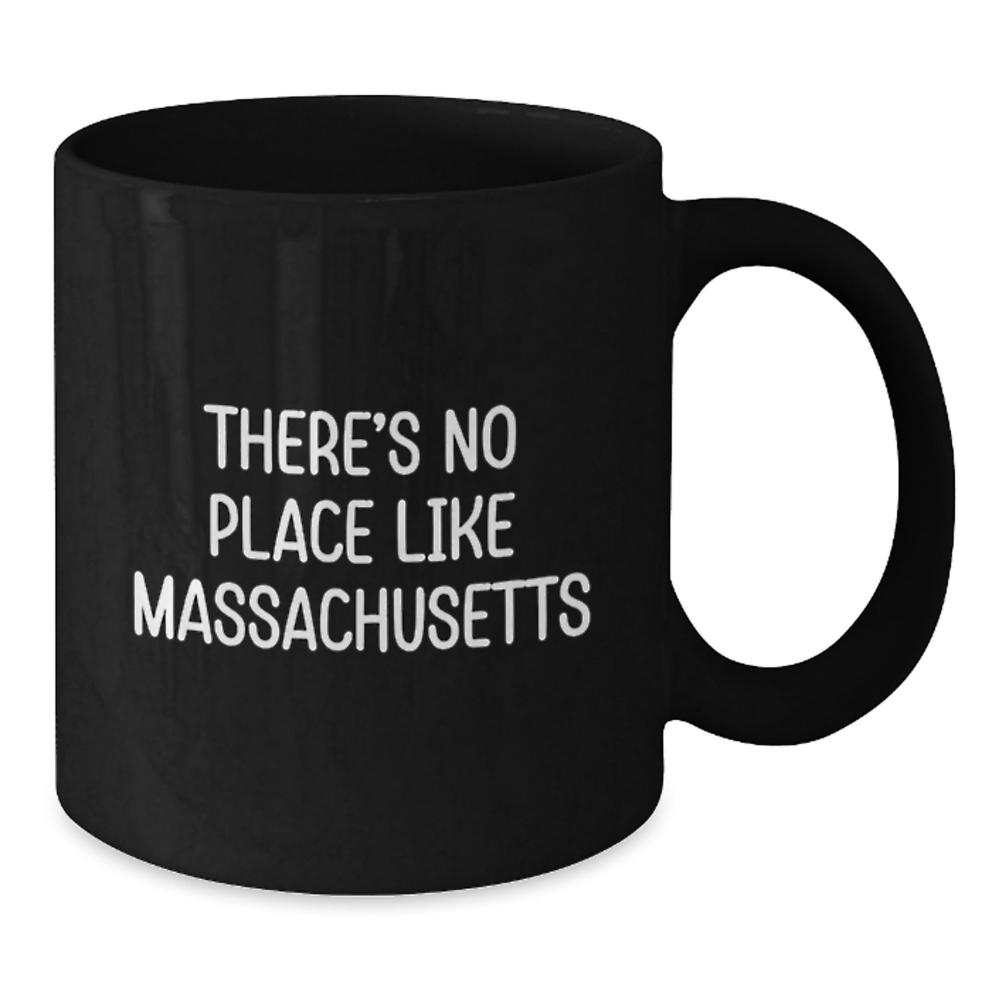 Massachusetts Gifts for Men Women Friends Family - Funny 'There's No Place Like Massachusetts' Black Coffee Mugs for Valentine's - Additional