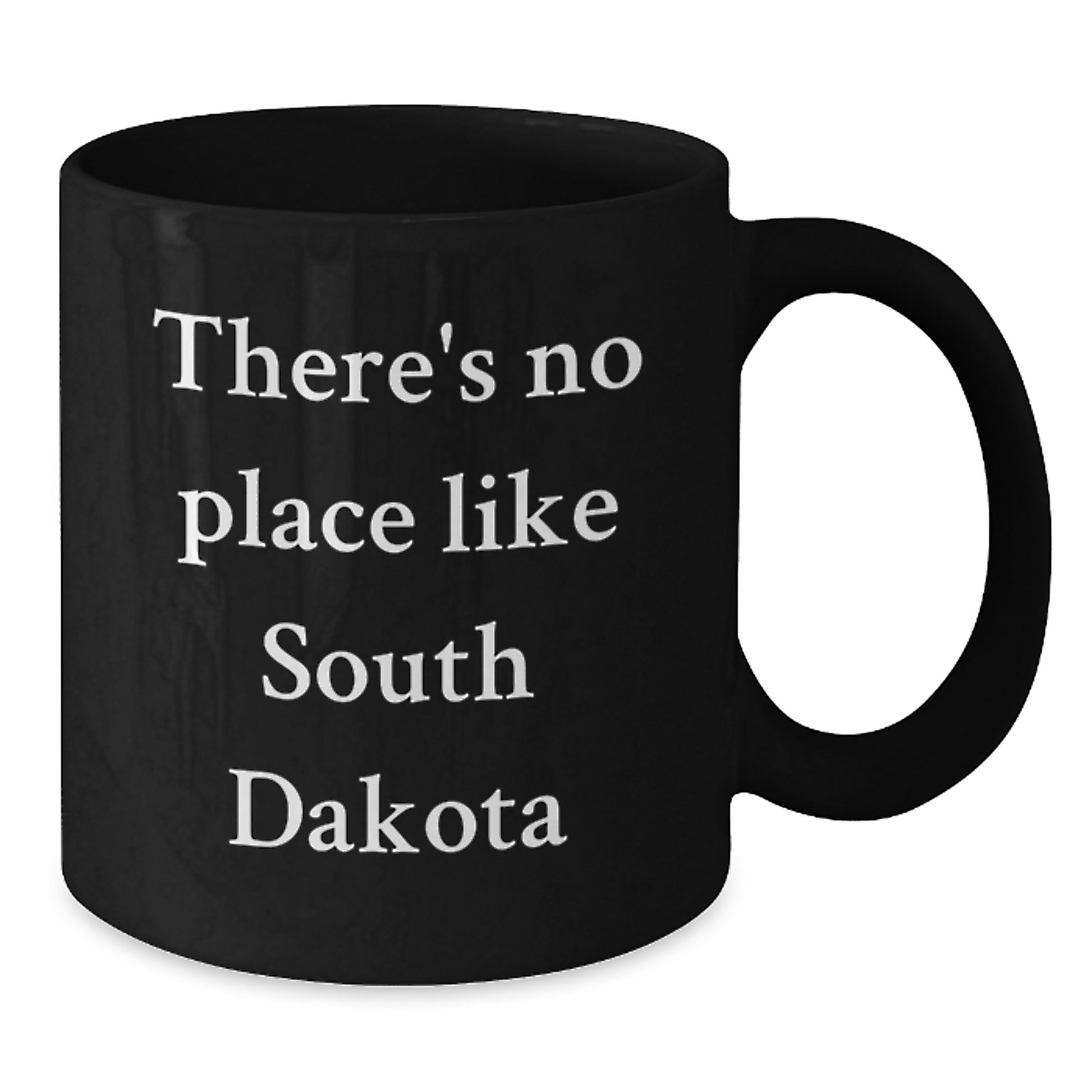 Funny Gifts from South Dakota, There's No Place Like Home Christmas Mugs, Black Coffee Mug for South Dakota Men and Women Friends - Additional