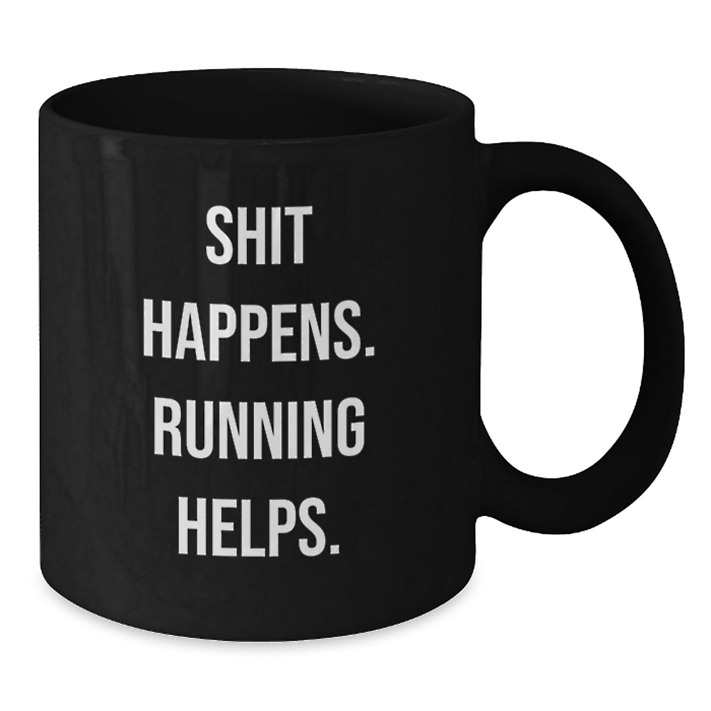 Funny Running Gifts for Men Women Friends Family, Black Coffee Mug with Inspirational Quote, Christmas Unique Presents - Additional