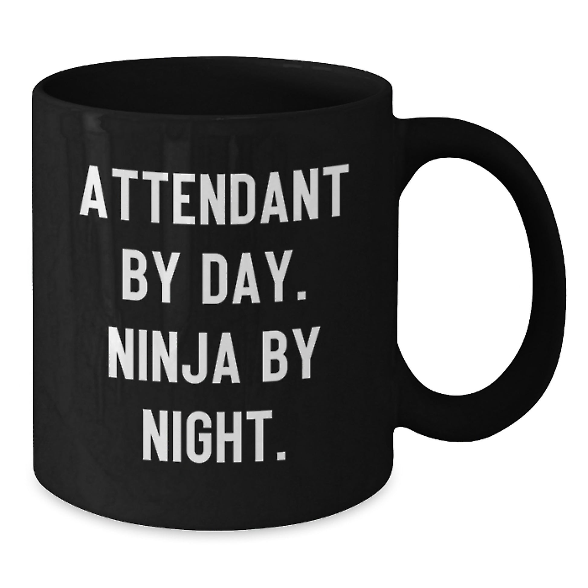 Funny Attendant Black Coffee Mug Gifts from Family, Christmas Unique Gifts for Attendant - Additional