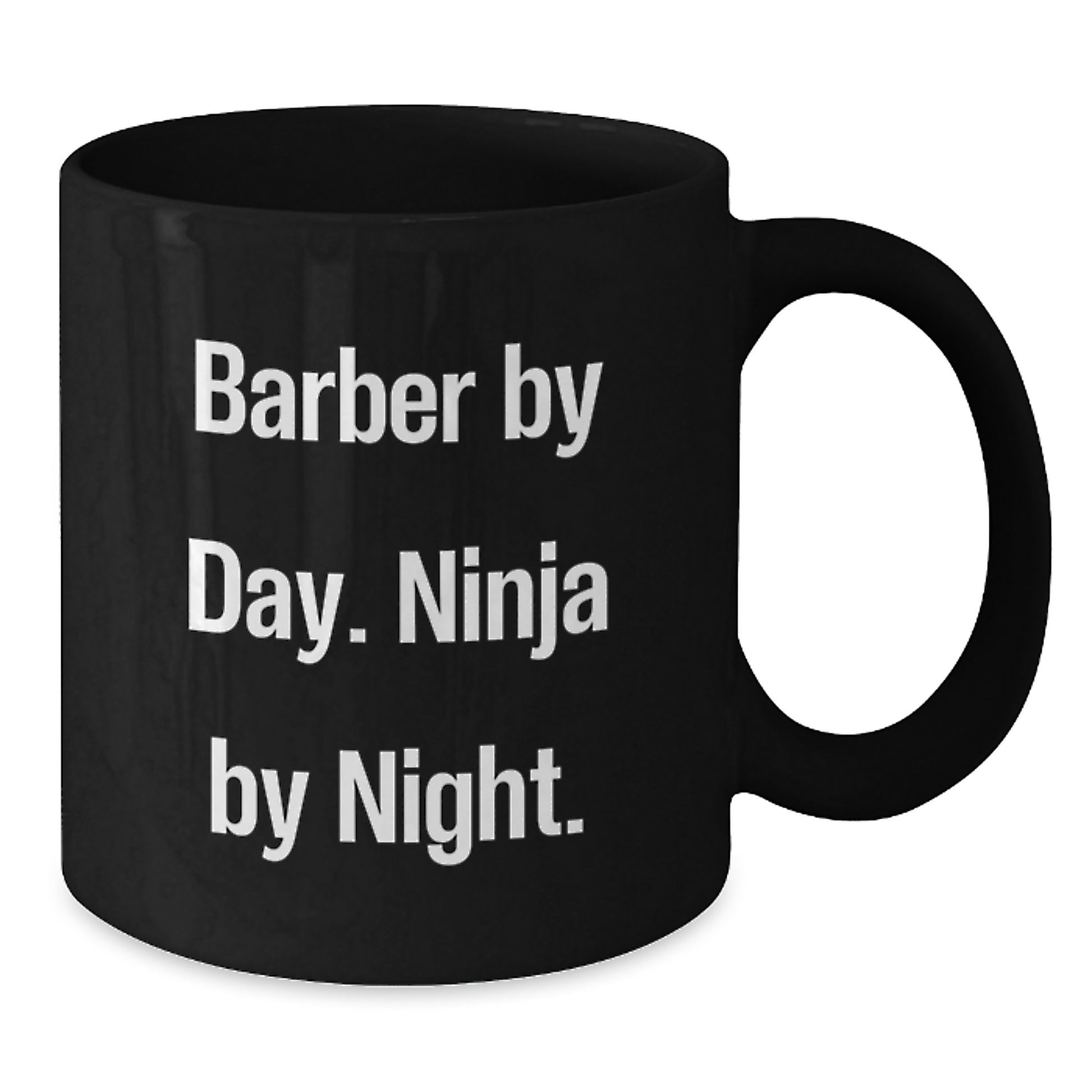 Funny Barber Gifts from Men, Unique Christmas Unique Gifts for Barber, 'Barber By Day. Ninja By Night.' Black Coffee Mug, Funny Christmas Unique Gifts, Perfect Christmas Unique Gifts - Additional