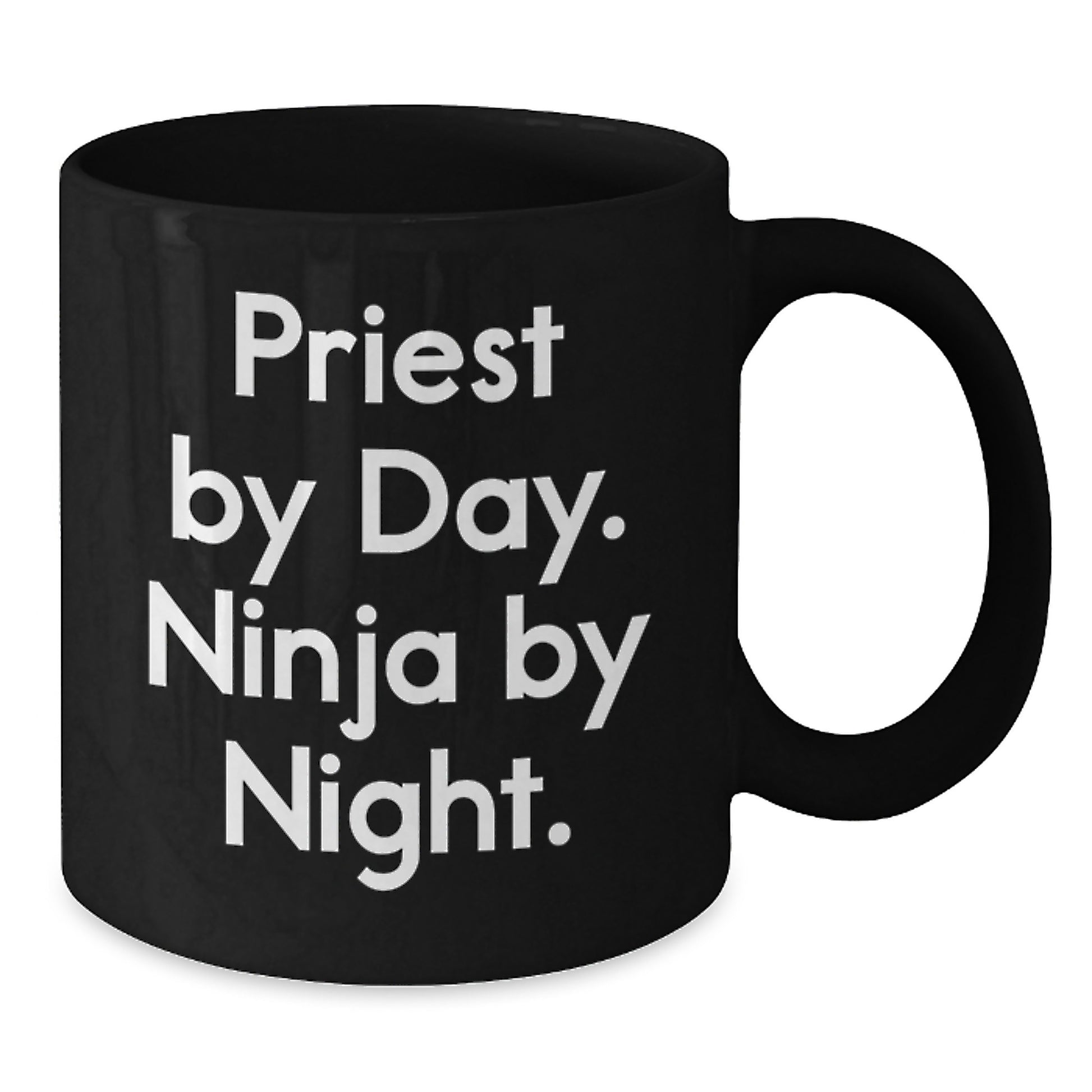 Funny Priest Gifts from Men, Christmas Unique Priest Mugs for Priest By Day. Ninja By Night. - Additional