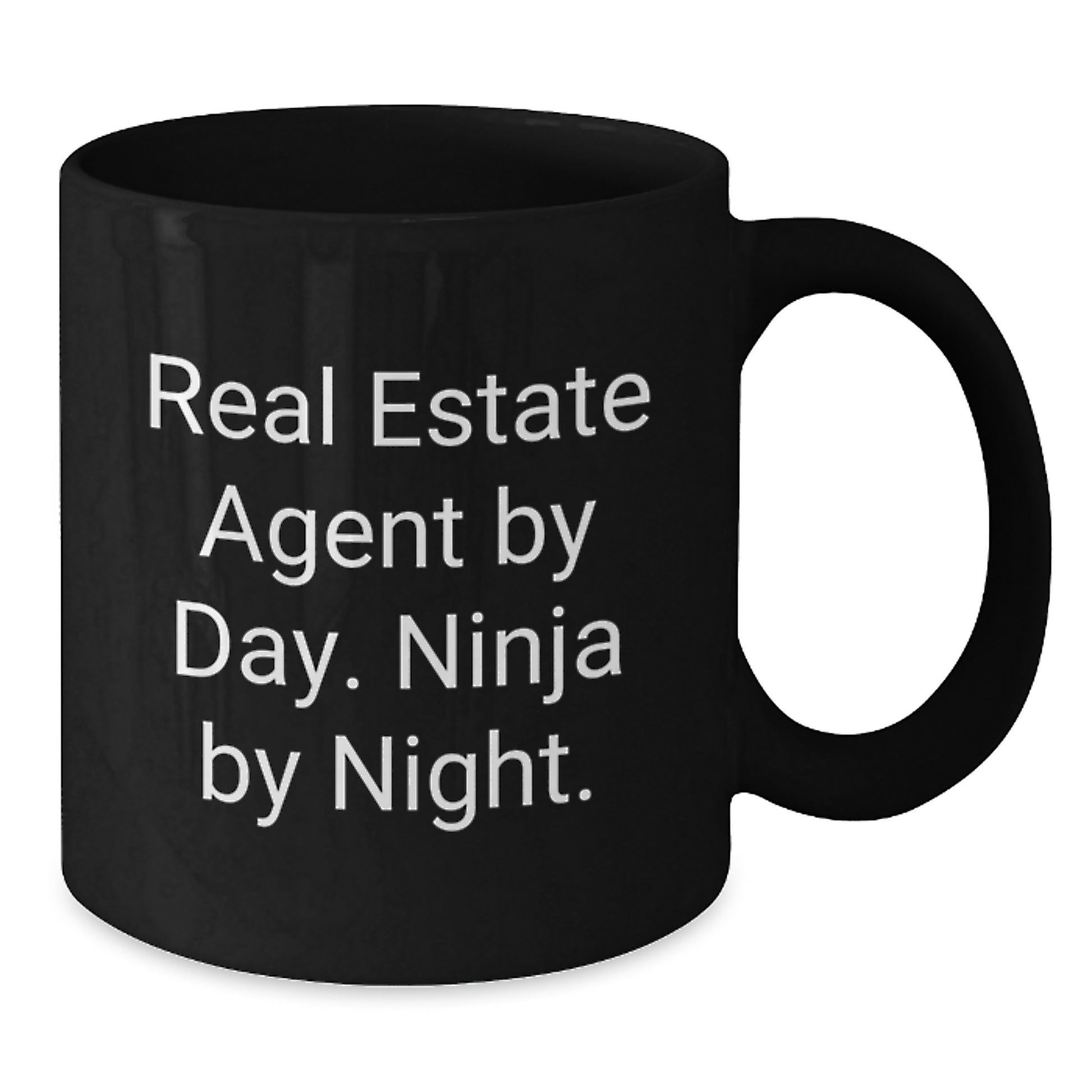 Funny Real Estate Agent Gifts, Men Real Estate Agent Black Coffee Mugs, Christmas Unique Gifts from Men, Real Estate Agent by Day, Ninja by Night - Additional
