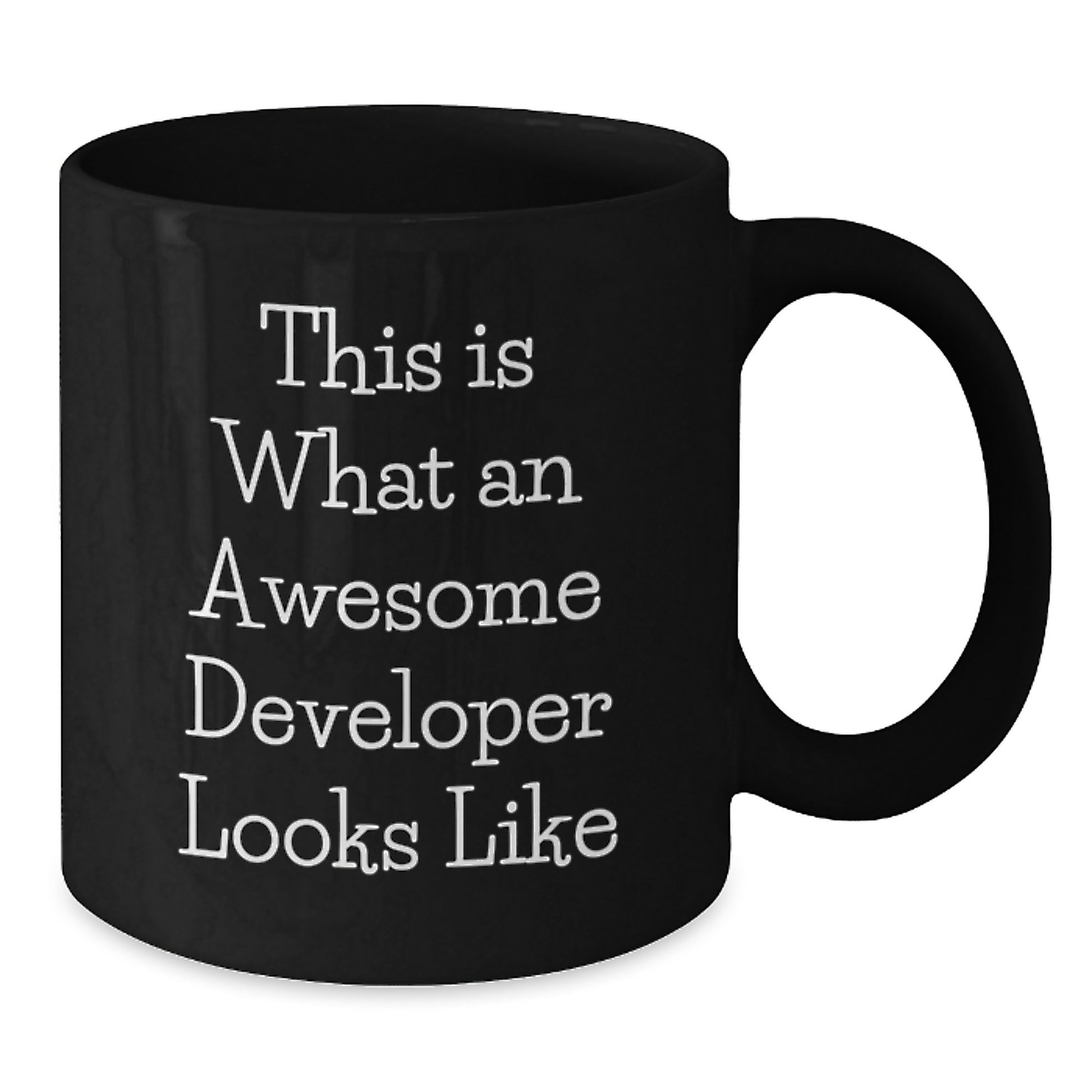 Funny Developer Gifts for Him, Inspirational Black Coffee Mug, This Is What An Awesome Developer Looks Like, Christmas Unique Gifts from Friends to Men - Additional