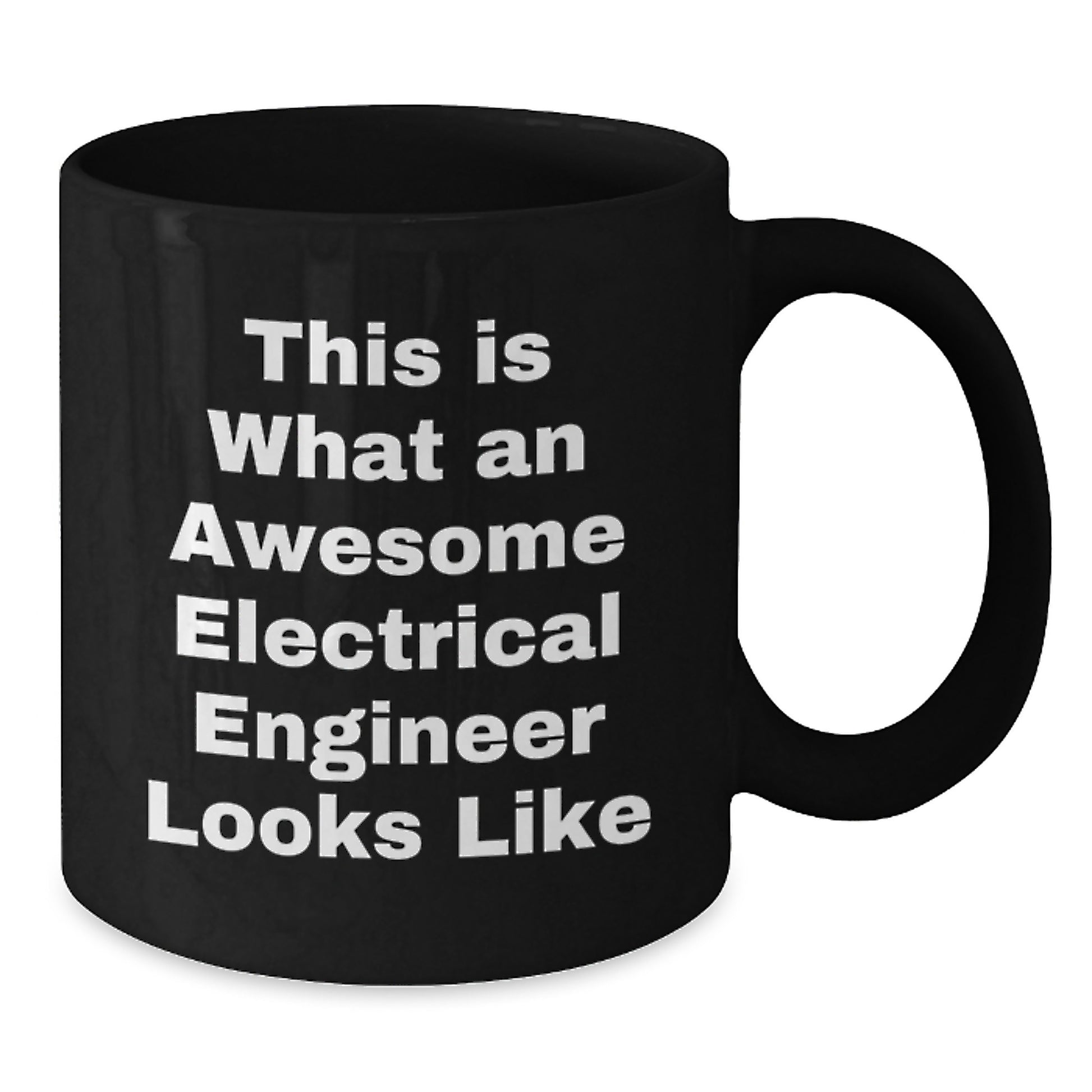 Funny Electrical Engineer Gifts for Men - Electrical Engineer Christmas Unique Mugs - Inspirational 'This Is What An Awesome Electrical Engineer Looks Like' Black Coffee Mug from Friends - Additional