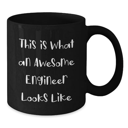Funny Engineer Gifts from Friends: Black Coffee Mugs with Inspirational Quote for Valentine's Unique Treats - Additional