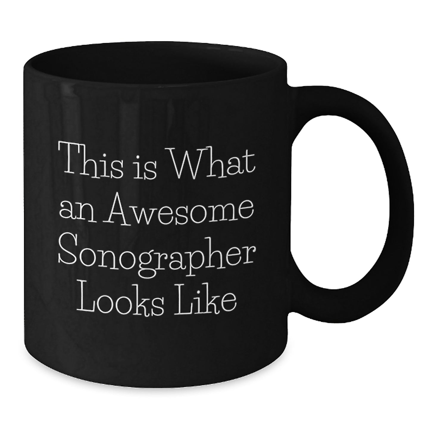 Funny Sonographer Gifts for Him or Her, This Is What An Awesome Sonographer Looks Like Black Coffee Mug Gifts from Friends or Family, Christmas Unique Presents for Sonographer - Additional