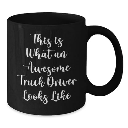 Gifts from Family for Awesome Truck Driver Black Coffee Mugs Funny Valentine's Unique - Additional