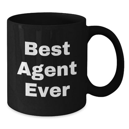 Funny Agent Gifts from Friends to Best Agent Ever Black Coffee Mugs 11oz or 15oz Christmas Unique Mugs - Additional