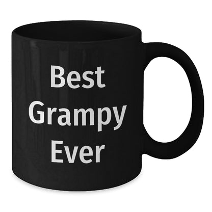 Funny Grampy Gifts from Family for Him - Best Grampy Ever Black Coffee Mug, Christmas Unique Gift Idea - Additional