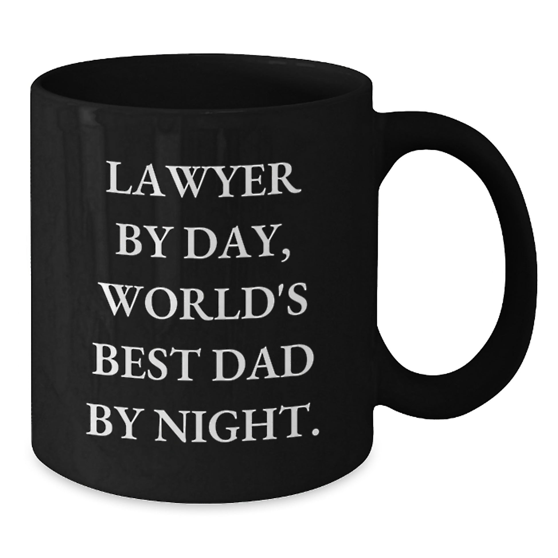 Funny Lawyer Gifts, Black Coffee Mug, 'Lawyer By Day, World's Best Dad By Night' Quote, Perfect for Lawyer Colleagues, Christmas Unique Gifts from Friends - Additional