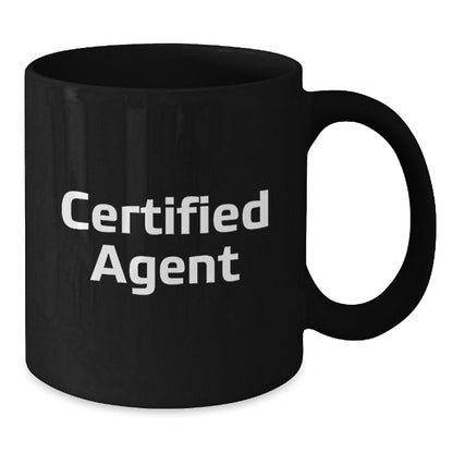 Funny Agent Gifts for Men, Women, Friends from Agent - Inspirational Quote on Black Coffee Mug, 11oz or 15oz, Microwave and Dishwasher Safe - Additional