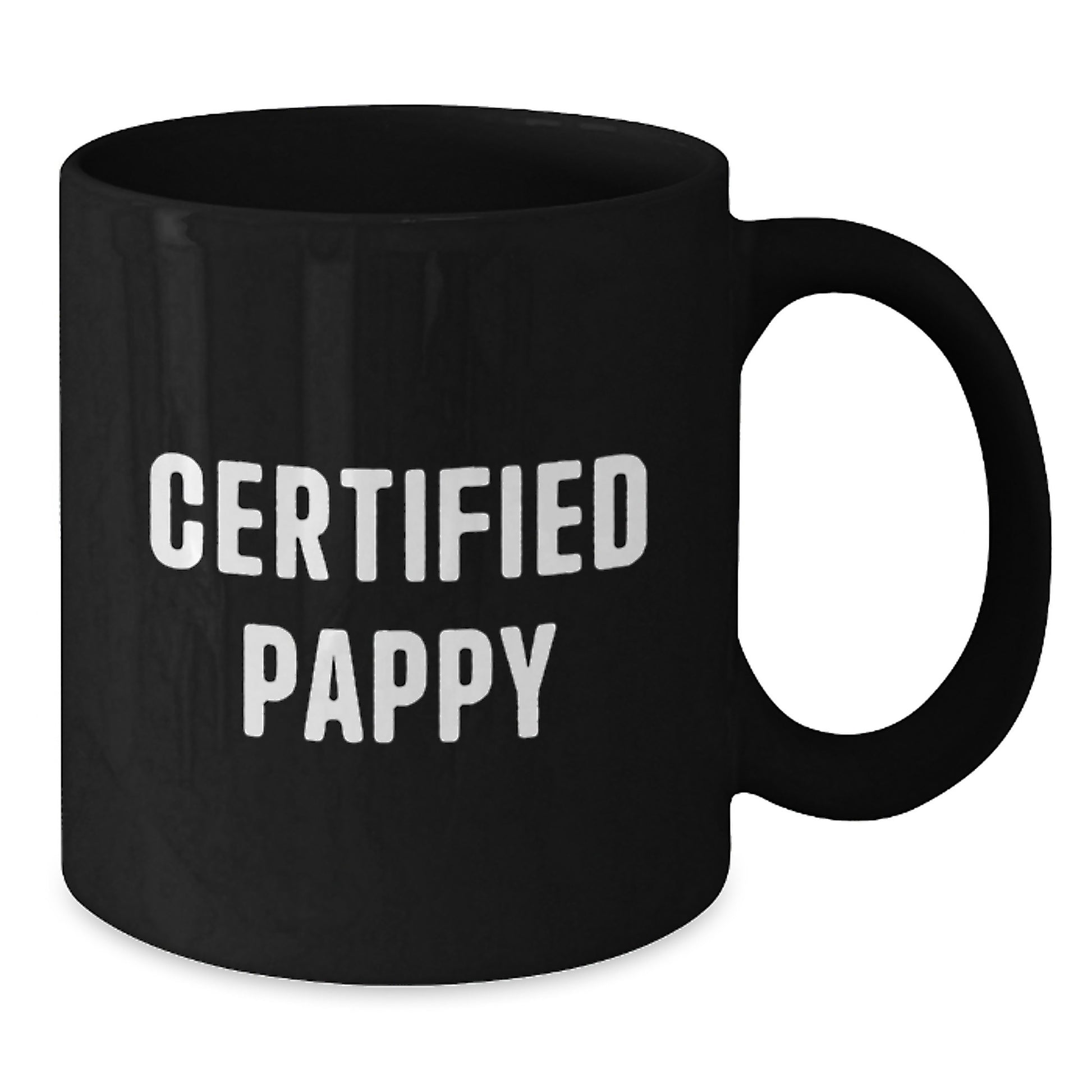 Funny Pappy Gifts for Him, Black Coffee Mug, Certified Pappy Quote, Christmas Unique Presents from Friends, Family, or Coworkers - Additional
