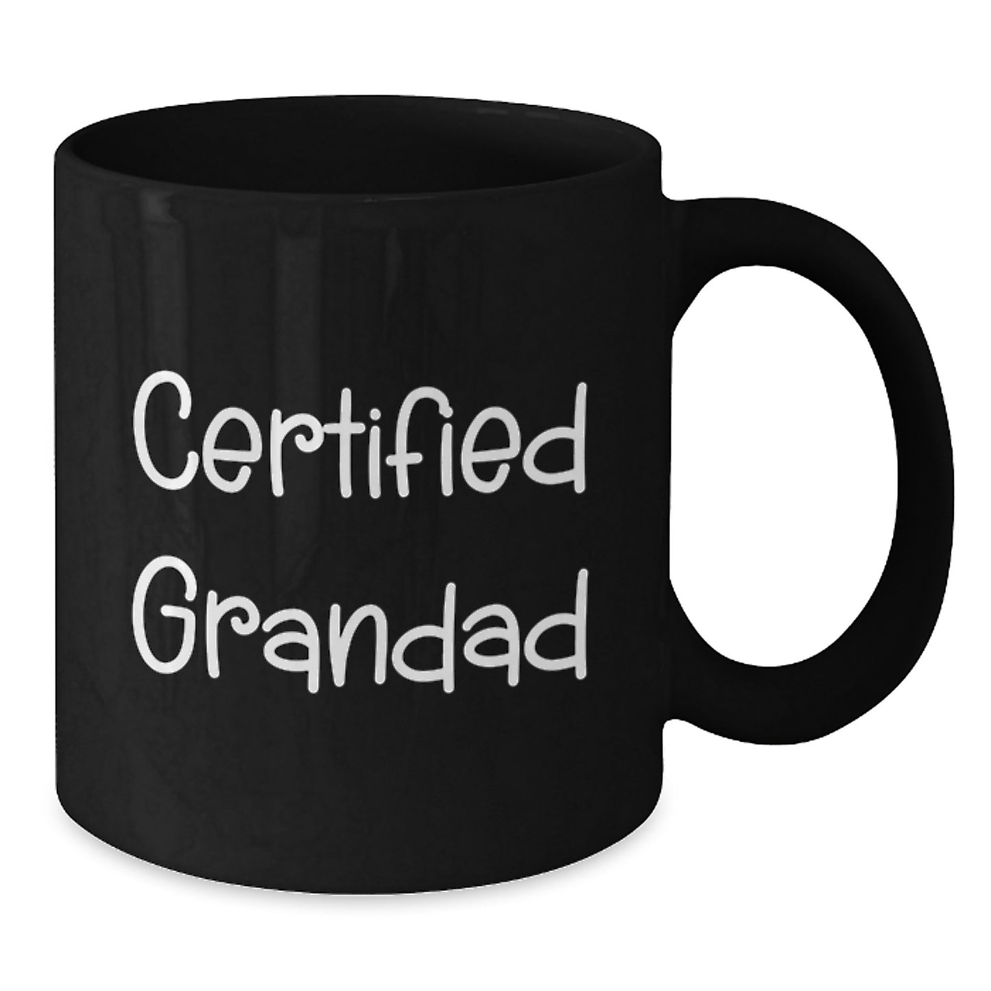 Funny Grandad Gifts from Men, Christmas Unique Gifts for Dad, Black Coffee Mug Quote 'Certified Grandad' - Additional